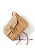 Ata rattan wallet bag with ribbon clip with sling leather